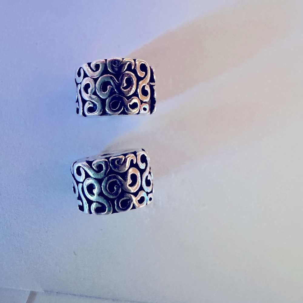 2 Pandora Swirl Clips Charms